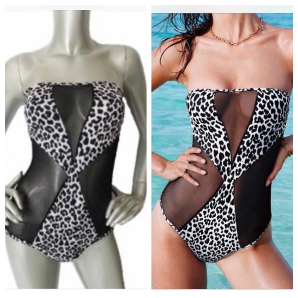 Victoria’s Secret Leopard Mesh Sides Swimsuit